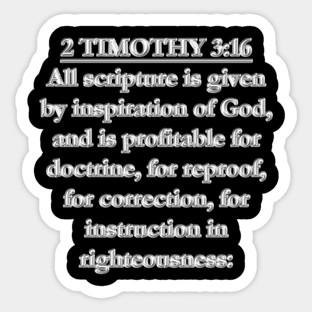 2 Timothy 3:16 KJV Sticker by Holy Bible Verses